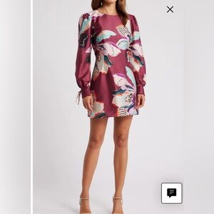 Hutch plum puff shoulder dress